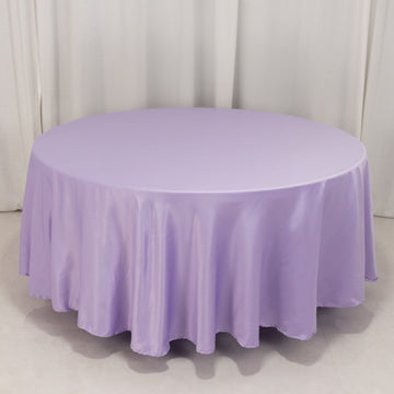 <h3 style="margin-left:0px;"><strong>Effortless Elegance with Lavender Lilac Lamour Satin Round Tablecloth</strong>