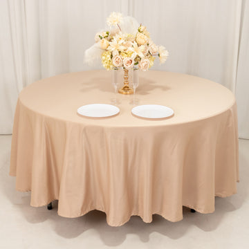 <h3 style="margin-left:0px;"><strong>Versatile Nude</strong> <strong>Tablecloth for a Range of Event Themes</strong>