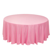 Pink Seamless Lamour Satin Round Tablecloth - 108inch