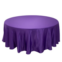 Purple Seamless Lamour Satin Round Tablecloth - 108inch