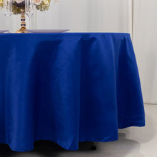 Royal Blue Seamless Lamour Satin Round Tablecloth - 108inch