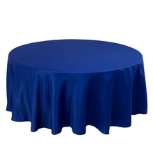 Royal Blue Seamless Lamour Satin Round Tablecloth - 108inch