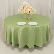 Sage Green Seamless Lamour Satin Round Tablecloth - 108