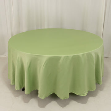 <h3 style="margin-left:0px;"><strong>Effortless Elegance with Sage Green Lamour Satin Round Tablecloth</strong>