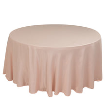 Blush Seamless Lamour Satin Round Tablecloth - 120 for 5 Foot Table With Floor-Length Drop