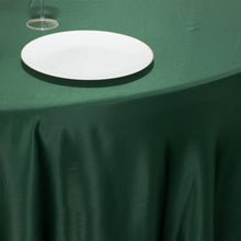 Hunter Emerald Green Seamless Lamour Satin Round Tablecloth - 120 for 5 Foot Table With Floor-Lengt