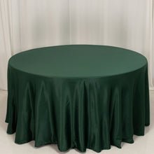 Hunter Emerald Green Seamless Lamour Satin Round Tablecloth - 120 for 5 Foot Table With Floor-Lengt