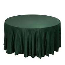 Hunter Emerald Green Seamless Lamour Satin Round Tablecloth - 120 for 5 Foot Table With Floor-Lengt