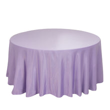 Lavender Lilac Seamless Lamour Satin Round Tablecloth - 120 for 5 Foot Table With Floor-Length Drop