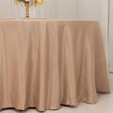 Nude Seamless Lamour Satin Round Tablecloth - 120 for 5 Foot Table With Floor-Length Drop