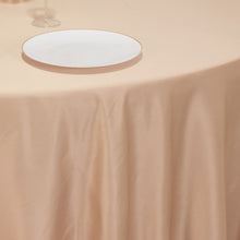 Nude Seamless Lamour Satin Round Tablecloth - 120 for 5 Foot Table With Floor-Length Drop