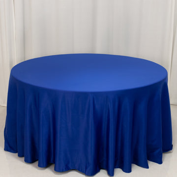 <h3 style="margin-left:0px;"><strong>Timeless Elegance with Royal Blue Seamless Lamour Satin Round Tablecloth</strong>