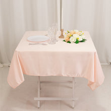 Blush Seamless Lamour Satin Square Tablecloth - 54inch