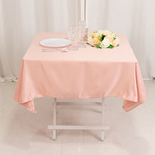 Dusty Rose Seamless Lamour Satin Square Tablecloth - 54inch