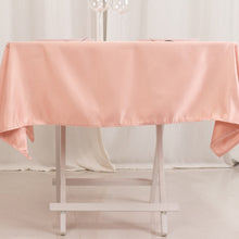 Dusty Rose Seamless Lamour Satin Square Tablecloth - 54inch