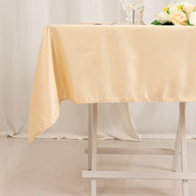 Beige Seamless Lamour Satin Square Tablecloth - 54inch