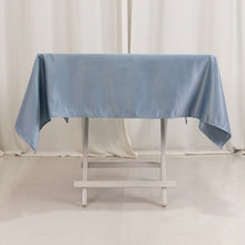 Dusty Blue Seamless Lamour Satin Square Tablecloth - 54inch