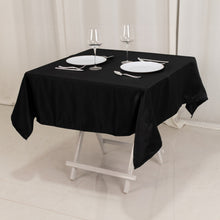 Black Seamless Lamour Satin Square Tablecloth - 54inch