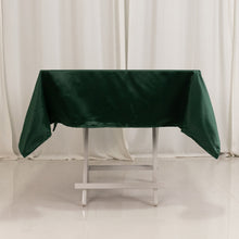 Hunter Emerald Green Seamless Lamour Satin Square Tablecloth - 54inch