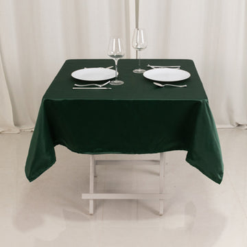 <h3 style="margin-left:0px;"><strong>Exquisite Hunter Emerald Green Lamour Satin Tablecloth – 54”</strong>