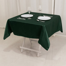 Hunter Emerald Green Seamless Lamour Satin Square Tablecloth - 54inch