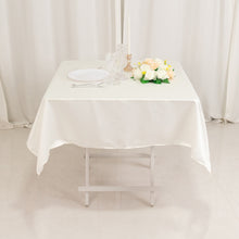 Ivory Seamless Lamour Satin Square Tablecloth - 54inch