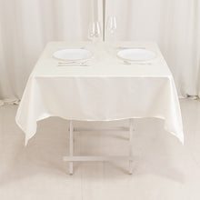 Ivory Seamless Lamour Satin Square Tablecloth - 54inch