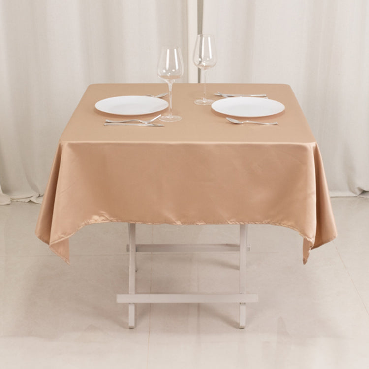 Nude Seamless Lamour Satin Square Tablecloth - 54inch