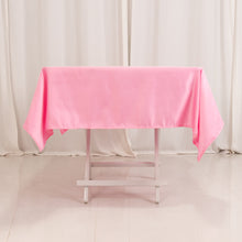 Pink Seamless Lamour Satin Square Tablecloth - 54inch