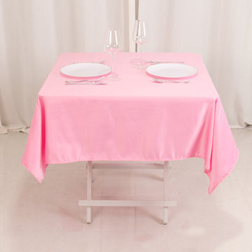 <h3 style="margin-left:0px;"><strong>Exquisite Pink Lamour Satin Tablecloth – 54”</strong>