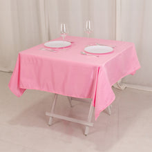 Pink Seamless Lamour Satin Square Tablecloth - 54inch