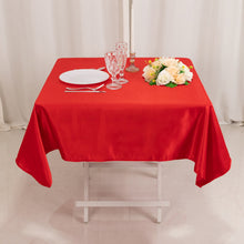 Red Seamless Lamour Satin Square Tablecloth - 54inch