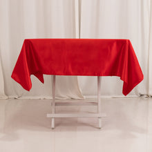 Red Seamless Lamour Satin Square Tablecloth - 54inch