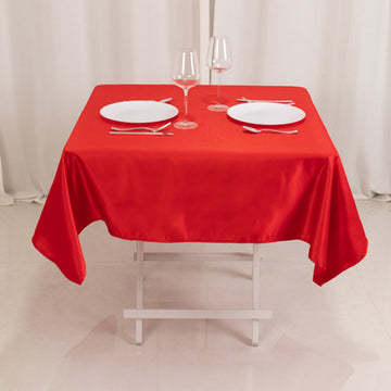 <h3 style="margin-left:0px;"><strong>Exquisite Red Lamour Satin Tablecloth – 54”</strong>