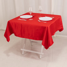 Red Seamless Lamour Satin Square Tablecloth - 54inch