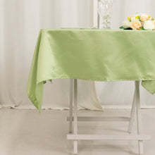 Sage Green Seamless Lamour Satin Square Tablecloth - 54inch