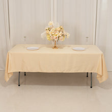 Beige Seamless Lamour Satin Rectangle Tablecloth - 60x102inch