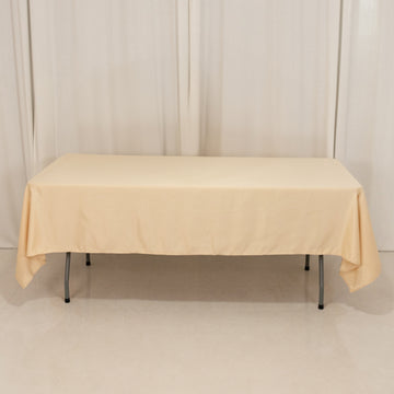 <h3 style="margin-left:0px;"><strong>Elegant Beige</strong> <strong>Seamless Lamour Satin Rectangle Tablecloth</strong>