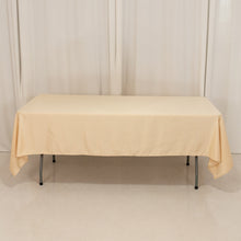 Beige Seamless Lamour Satin Rectangle Tablecloth - 60x102inch