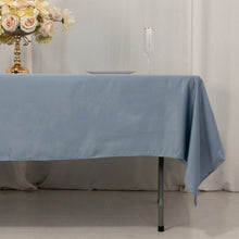 Dusty Blue Seamless Lamour Satin Rectangle Tablecloth - 60x102inch