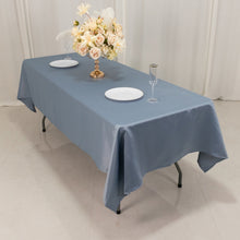 Dusty Blue Seamless Lamour Satin Rectangle Tablecloth - 60x102inch