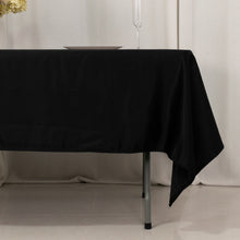 Black Seamless Lamour Satin Rectangle Tablecloth - 60x102inch