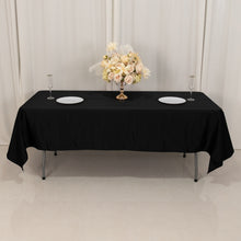 Black Seamless Lamour Satin Rectangle Tablecloth - 60x102inch