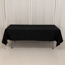 Black Seamless Lamour Satin Rectangle Tablecloth - 60x102inch