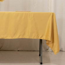 Champagne Seamless Lamour Satin Rectangle Tablecloth - 60x102inch