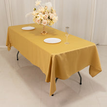 Champagne Seamless Lamour Satin Rectangle Tablecloth - 60x102inch