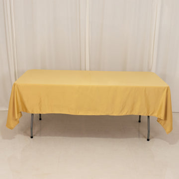 <h3 style="margin-left:0px;"><strong>Elegant Champagne</strong> <strong>Seamless Lamour Satin Rectangle Tablecloth</strong>