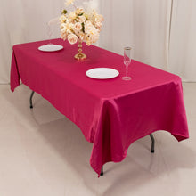 Fuchsia Seamless Lamour Satin Rectangle Tablecloth - 60x102inch