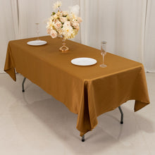 Gold Seamless Lamour Satin Rectangle Tablecloth - 60x102inch