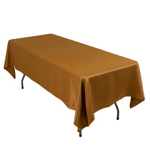 Gold Seamless Lamour Satin Rectangle Tablecloth - 60x102inch